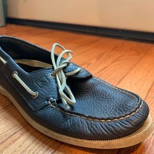 Sperry Navy Leather Boat Shoes
